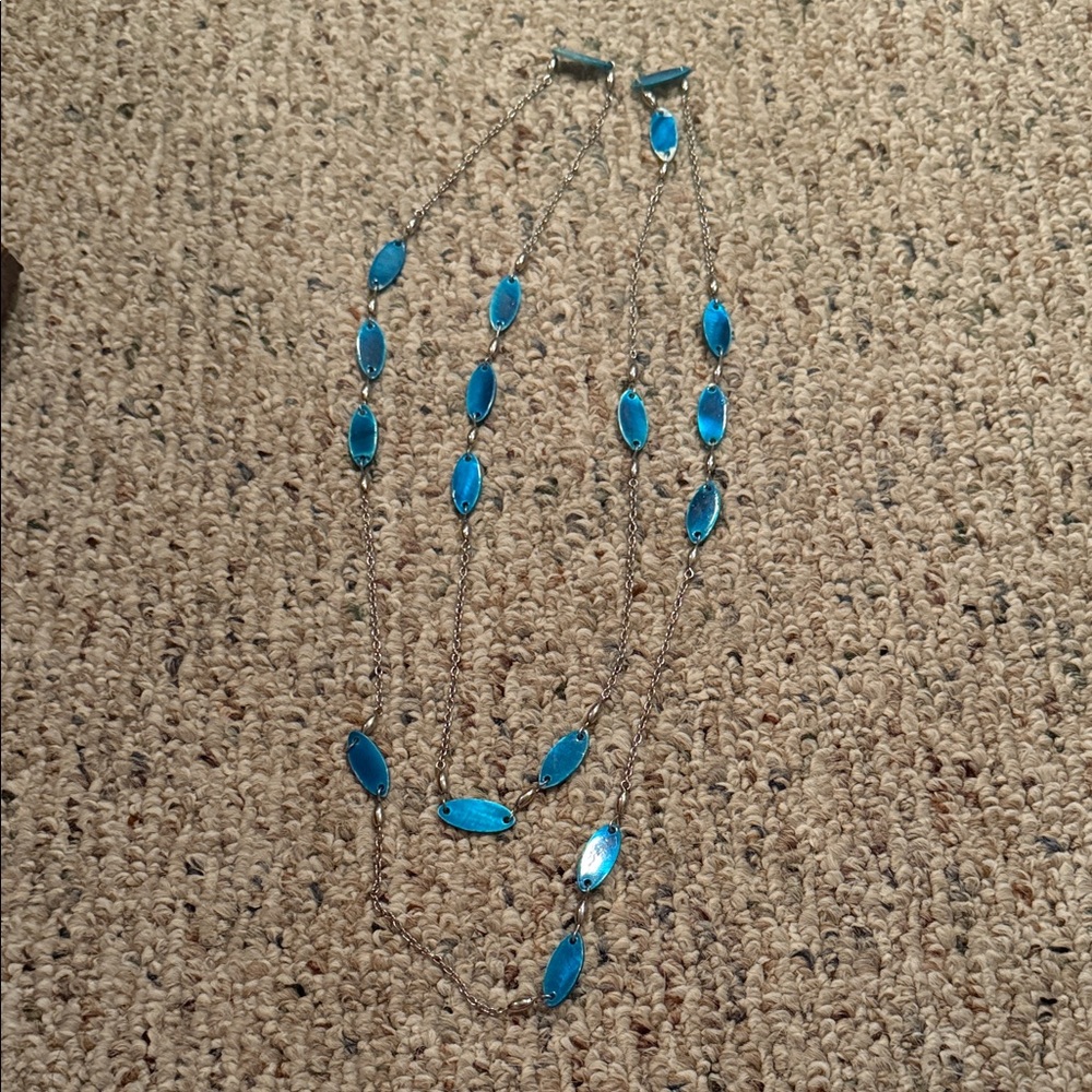 Elegant Blue and Silver Necklace